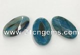 CGP3570 32*50mm faceted oval agate pendants wholesale