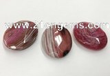 CGP3577 40*50mm faceted oval agate pendants wholesale