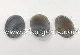 CGP3580 32*45mm faceted oval agate pendants wholesale