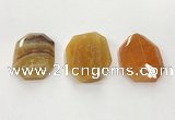 CGP3590 32*42mm faceted octagonal agate pendants wholesale