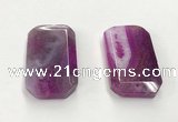 CGP3597 35*55mm faceted octagonal agate pendants wholesale