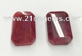 CGP3598 35*55mm faceted octagonal agate pendants wholesale