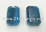 CGP3599 35*55mm faceted octagonal agate pendants wholesale