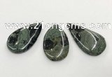 CGP3610 30*50mm - 35*55mm flat teardrop kambaba jasper pendants