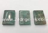 CGP3615 30*45mm rectangle amazonite gemstone pendants wholesale