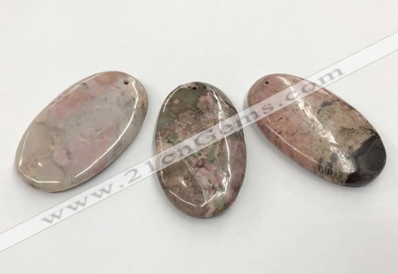 CGP3620 35*60mm oval rhodochrosite gemstone pendants