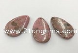 CGP3621 30*50mm flat teardrop rhodochrosite gemstone pendants