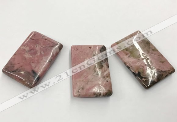 CGP3623 30*45mm - 32*48mm rectangle rhodochrosite gemstone pendants