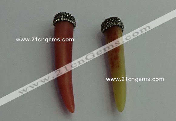 CGP392 10*65mm - 12*75mm horn bone pendants wholesale