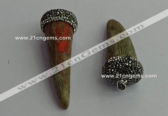 CGP397 18*60mm ox horn pendants wholesale