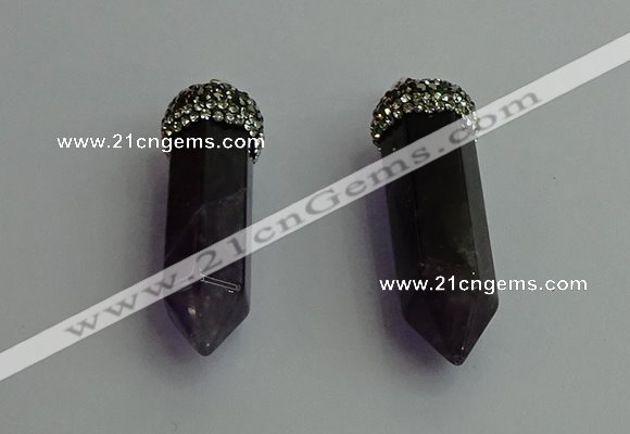 CGP412 12*45mm - 15*50mm sticks amethyst pendants wholesale