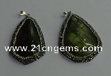 CGP415 35*45mm - 40*55mm freeform labradorite pendants wholesale