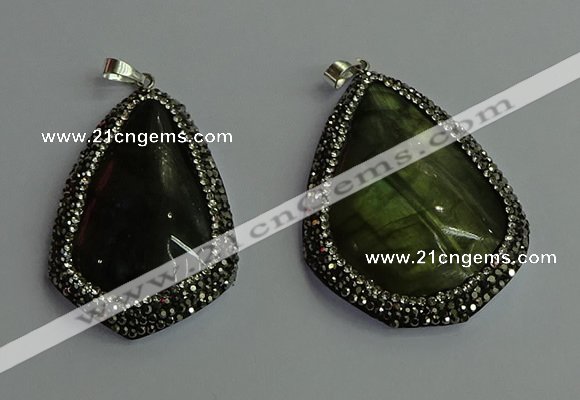 CGP415 35*45mm - 40*55mm freeform labradorite pendants wholesale