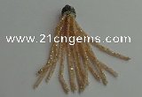 CGP420 2*3mm faceted rondelle handmade chinese crystal tassel pendants