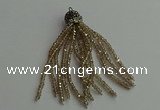 CGP421 2*3mm faceted rondelle handmade chinese crystal tassel pendants