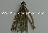 CGP422 2*3mm faceted rondelle handmade chinese crystal tassel pendants