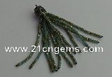 CGP423 2*3mm faceted rondelle handmade chinese crystal tassel pendants