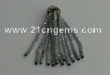 CGP424 2*3mm faceted rondelle handmade chinese crystal tassel pendants