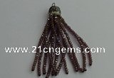 CGP426 2*3mm faceted rondelle handmade chinese crystal tassel pendants