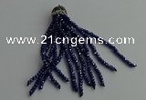 CGP428 2*3mm faceted rondelle handmade chinese crystal tassel pendants