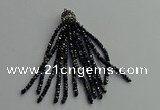 CGP429 2*3mm faceted rondelle handmade chinese crystal tassel pendants