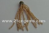 CGP435 2*3mm faceted rondelle handmade chinese crystal tassel pendants