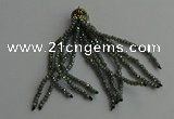 CGP438 2*3mm faceted rondelle handmade chinese crystal tassel pendants