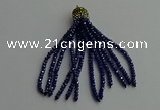 CGP444 2*3mm faceted rondelle handmade chinese crystal tassel pendants