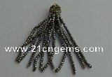 CGP446 2*3mm faceted rondelle handmade chinese crystal tassel pendants