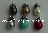 CGP464 15*25mm - 15*30mm teardrop pearl shell pendants wholesale