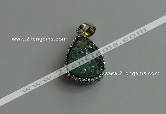 CGP472 15*20mm teardrop crystal glass pendants wholesale