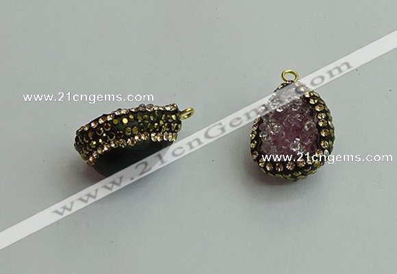 CGP481 15*20mm teardrop crystal glass pendants wholesale