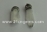 CGP487 15*35mm - 18*45mm nugget white crystal pendants wholesale