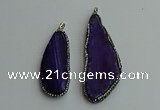 CGP534 25*50mm - 35*65mm freeform agate pendants wholesale