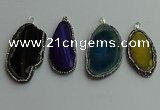 CGP539 25*50mm - 35*65mm freeform agate pendants wholesale