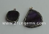 CGP560 25*35mm - 35*45mm freeform amethyst pendants wholesale