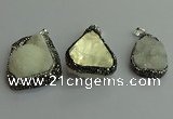 CGP564 22*30mm - 35*40mm freeform druzy agate pendants wholesale