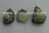 CGP566 25*30mm - 30*40mm freeform druzy agate pendants wholesale