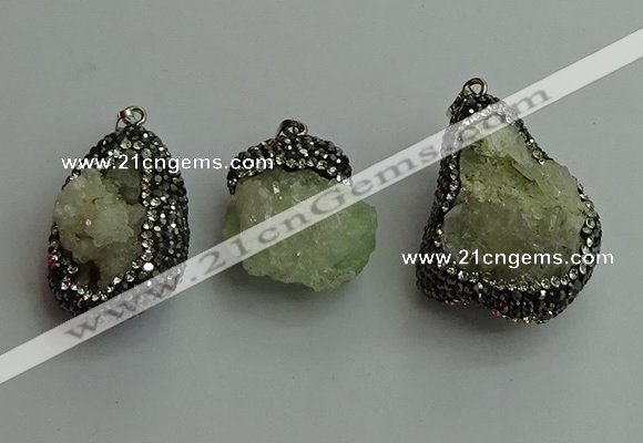 CGP566 25*30mm - 30*40mm freeform druzy agate pendants wholesale