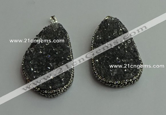 CGP571 30*45mm - 40*50mm freeform crystal glass pendants wholesale