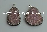 CGP572 30*45mm - 40*50mm freeform crystal glass pendants wholesale