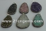 CGP578 30*45mm - 40*50mm freeform crystal glass pendants wholesale