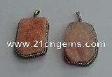 CGP593 25*40mm - 30*45mm freeform druzy agate gemstone pendants