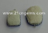 CGP600 25*30mm - 35*40mm freeform druzy agate gemstone pendants