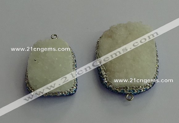 CGP600 25*30mm - 35*40mm freeform druzy agate gemstone pendants