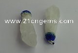 CGP604 18*55mm - 20*60mm nuggets white crystal pendants