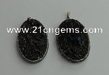 CGP608 35*50mm - 35*55mm oval gemstone pendants wholesale