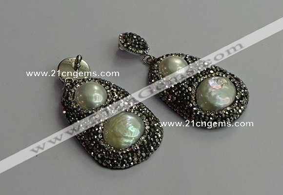 CGP615 25*40mm freeform pearl pendants wholesale