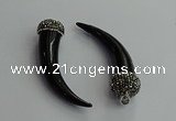 CGP629 16*60mm - 18*65mm oxhorn resin pendants wholesale