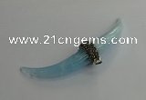 CGP636 15*95mm oxhorn resin pendants wholesale